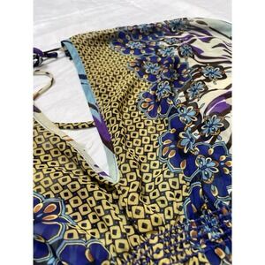 Vintage Y2K Multi-coloured boho‎ inspired butterfly sleeve top Women's Size S